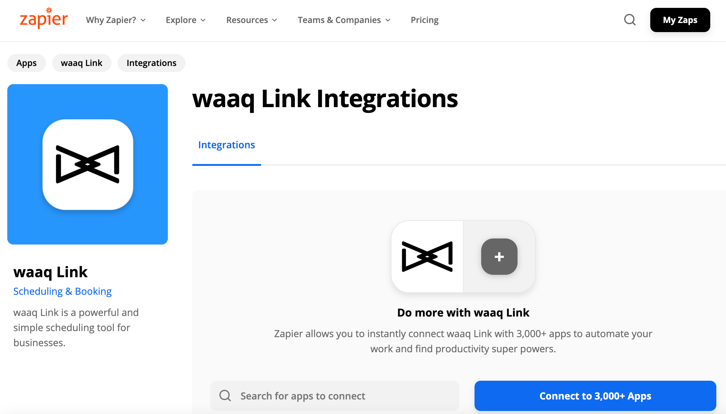 Zapier x waaq Link